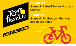 Passage de la 106e édition du Tour de France 2019 dans le Haut-Rhin