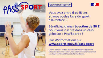 Un « Pass'Sport » de 50 euros pour les jeunes de 6 à 17 ans 